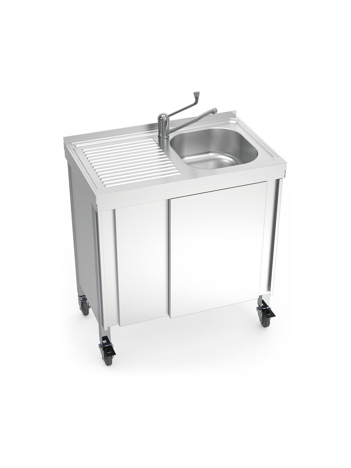 Fregadero portátil automático agua fría y caliente 80x50x86cm
