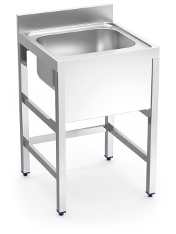 Fregadero con soporte 1C 60x60x85cm