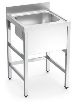 Fregadero con soporte 1C 70x60x85cm