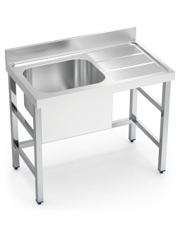 Fregadero con soporte 1C,ED 100x60x85cm