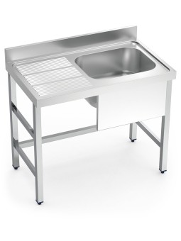 Fregadero con soporte 1C,EI 100x60x85cm