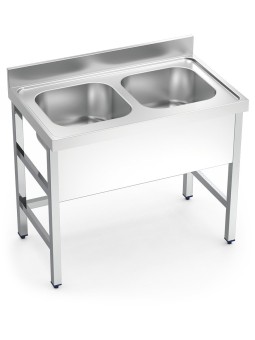 Fregadero con soporte 2C 100x60x85cm