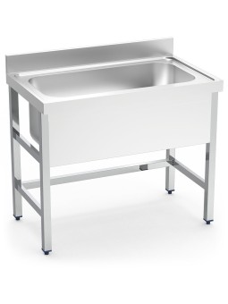 Fregadero con soporte 1C 100x60x85cm