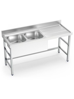 Fregadero con soporte 2C,ED 140x60x85cm