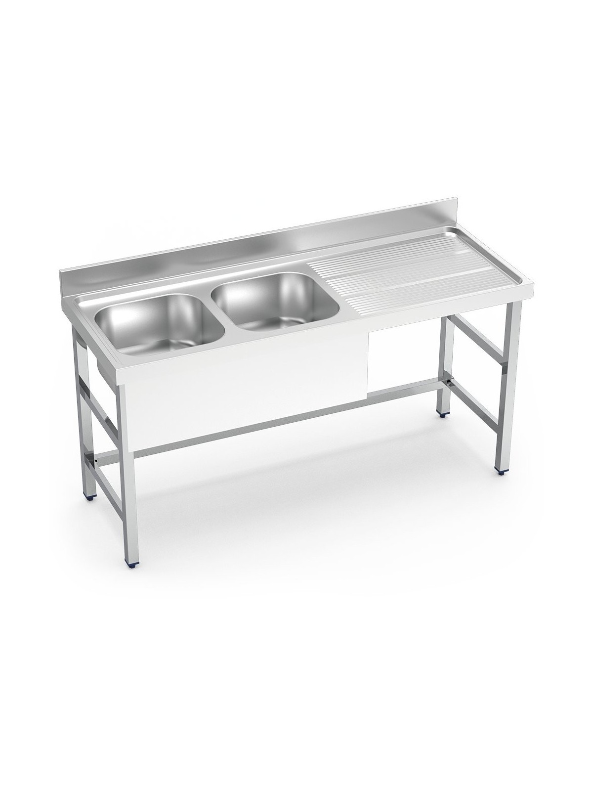 Fregadero con soporte 2C,ED 140x60x85cm