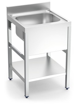 Fregadero c/soporte c/entre.1C 70x60x85cm