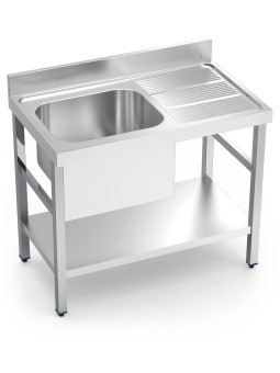 Fregadero c/soporte c/entre.1C,ED 100x60x85cm