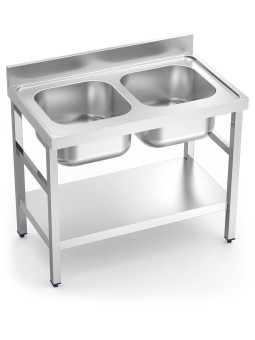Fregadero c/soporte c/entre.2C 140x60x85cm