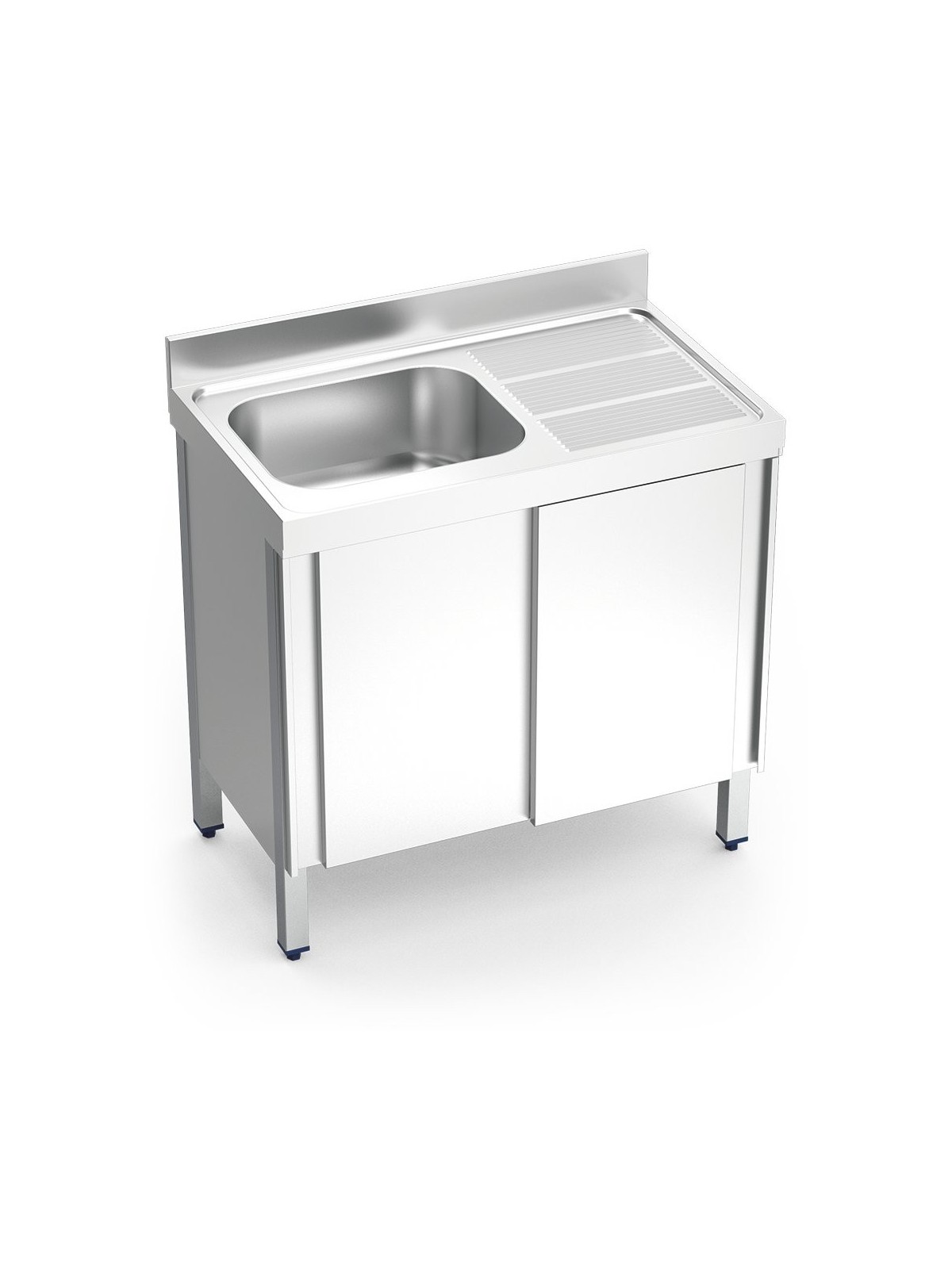 Fregadero c/ptas.correderas 1C,ED 100x60x85cm