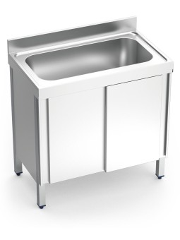 Fregadero c/ptas.correderas 1C 100x60x85cm