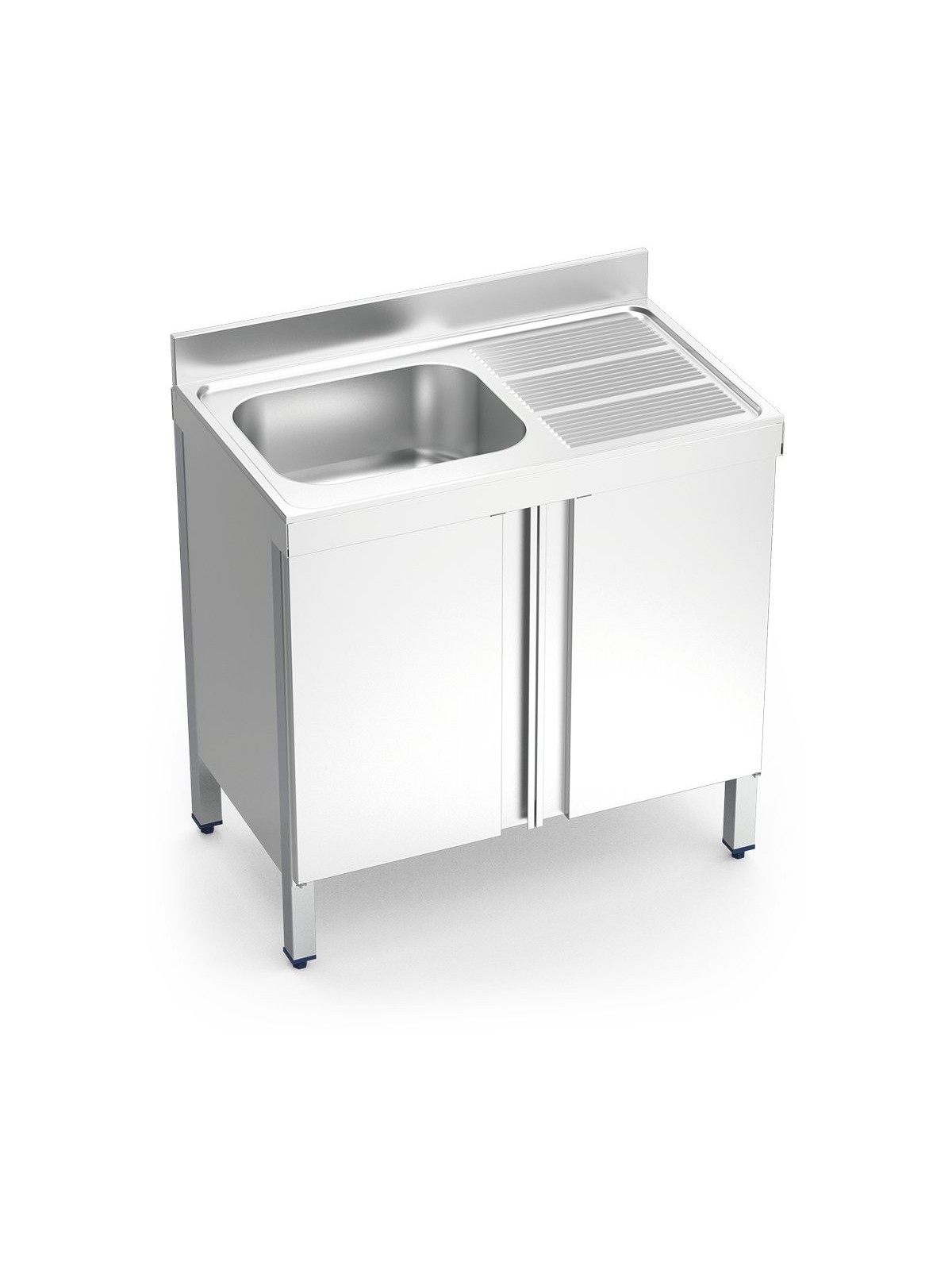 Fregadero c/ptas.abatibles 1C,ED 100x60x85cm