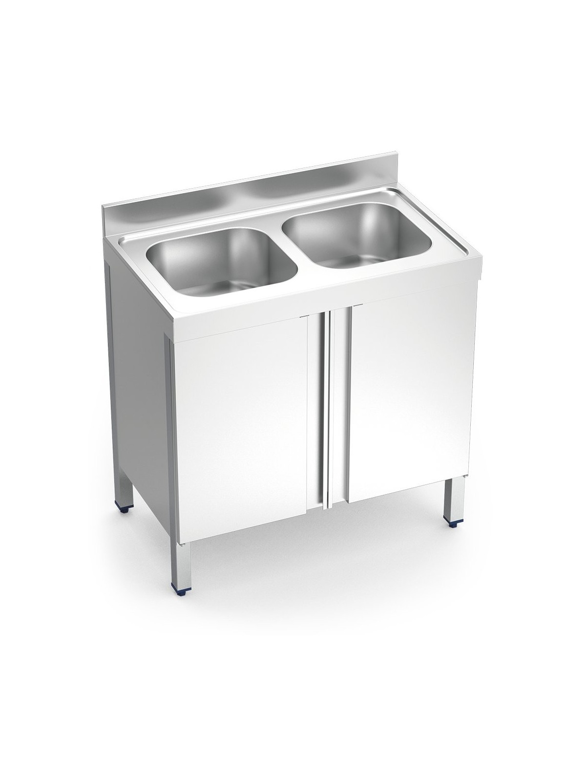 Fregadero c/ptas.abatibles 2C 100x60x85cm