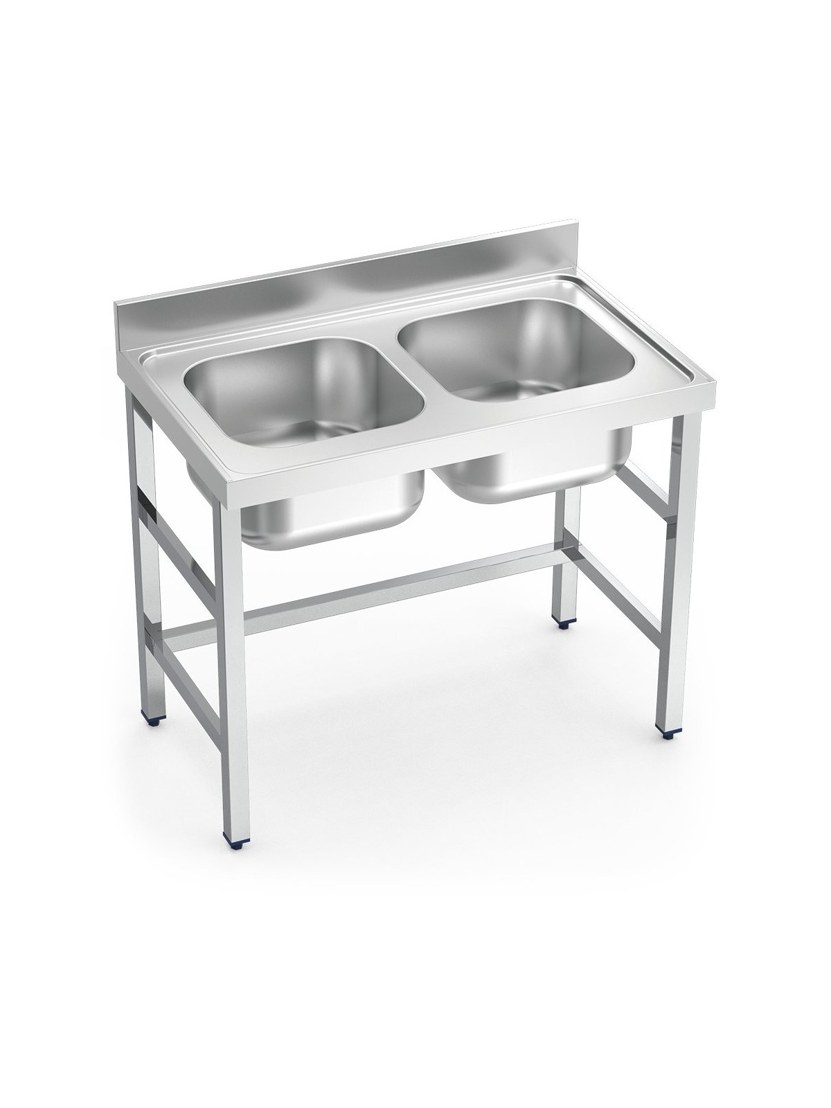 Fregadero con soporte 2C 100x70x85cm