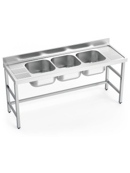 Fregadero con soporte 3C,2E 180x70x85cm