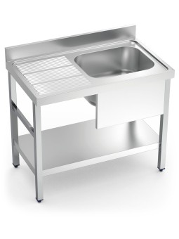 Fregadero c/soporte c/entre.1C,EI 130x70x85cm