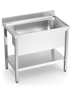 Fregadero c/soporte c/entre.1C 100x70x85cm