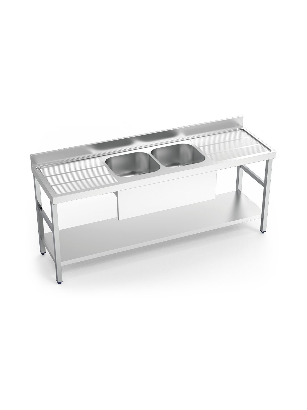 Fregadero c/soporte c/entre.2C,2E 200x70x85cm