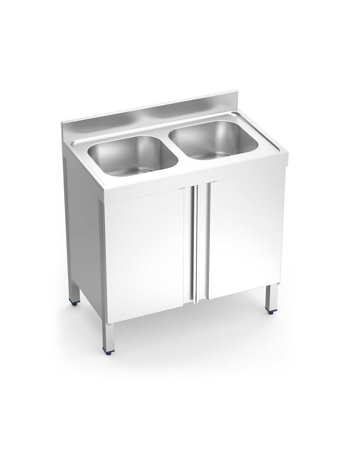 Fregadero c/ptas.abatibles 2C 100x70x85cm