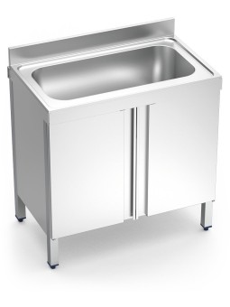 Fregadero c/ptas.abatibles 1C 100x70x85cm