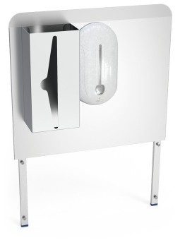 Peto postizo, dosificador de gel y dispensador de tissues para acoplar a lavamanos autónomo 45x11x60cm
