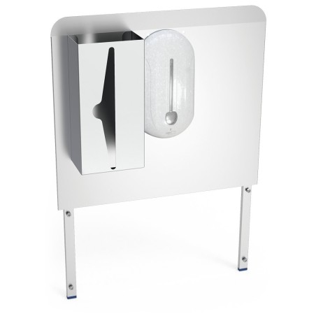 Peto postizo, dosificador de gel y dispensador de tissues para acoplar a lavamanos autónomo 45x11x60cm