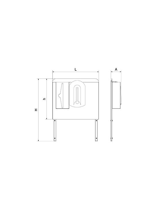 Peto postizo, dosificador de gel y dispensador de tissues para acoplar a lavamanos autónomo 45x11x60cm