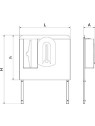 Peto postizo, dosificador de gel y dispensador de tissues para acoplar a lavamanos autónomo 45x11x60cm