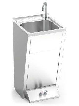 Lavamanos registrable c/pedestal doble pulsador 45x45x85cm