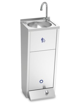 Lavamanos registrable c/pedestal un pulsador xS 35x30x85cm