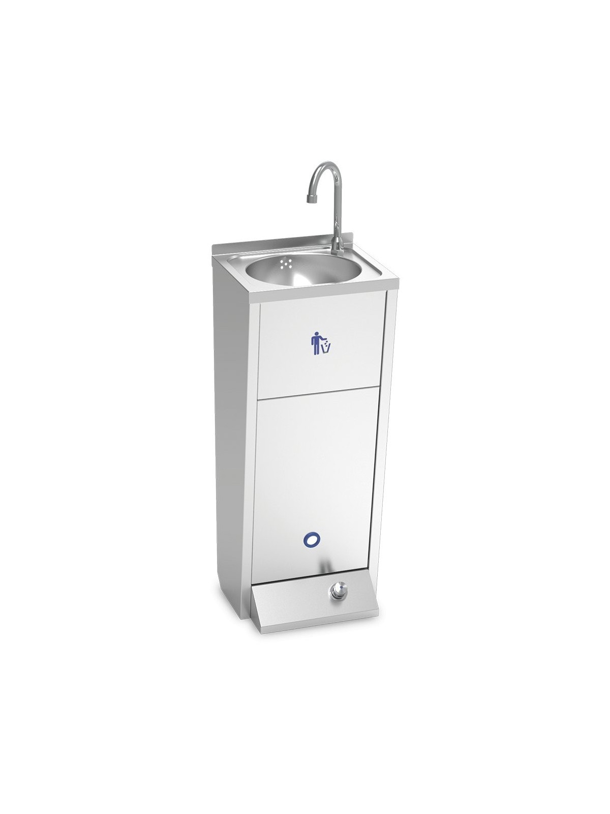 Lavamanos registrable c/pedestal un pulsador xS 35x30x85cm
