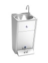 Lavamanos registrable autónomo eléctrico doble pulsador agua fría y caliente 45x45x85cm