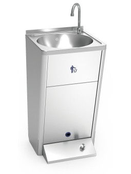 Lavamanos registrable autónomo eléctrico un pulsador agua fría 45x45x85cm