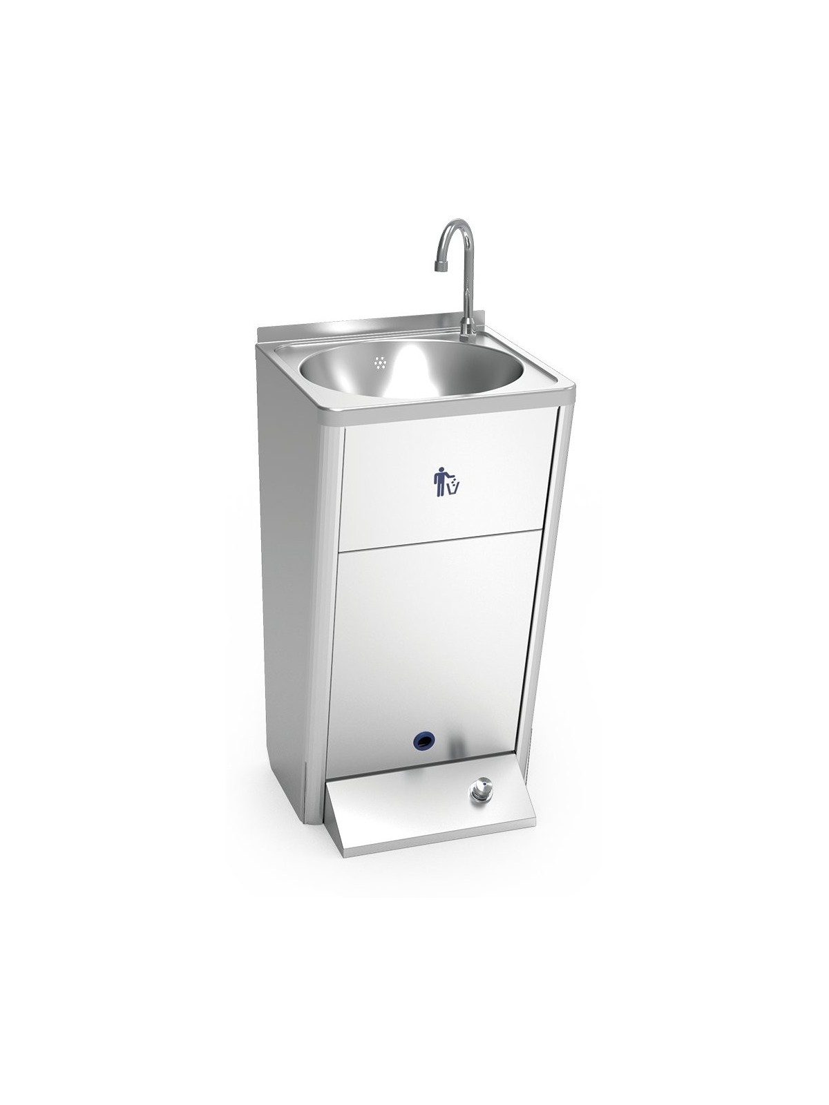 Lavamanos registrable autónomo eléctrico un pulsador agua fría 45x45x85cm