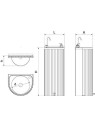 Fuente de agua de columna con pedal 35x30x85cm
