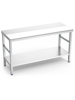 Mesa prepar.central fb.blanca c/ent.1000x600x850 100x60x85cm