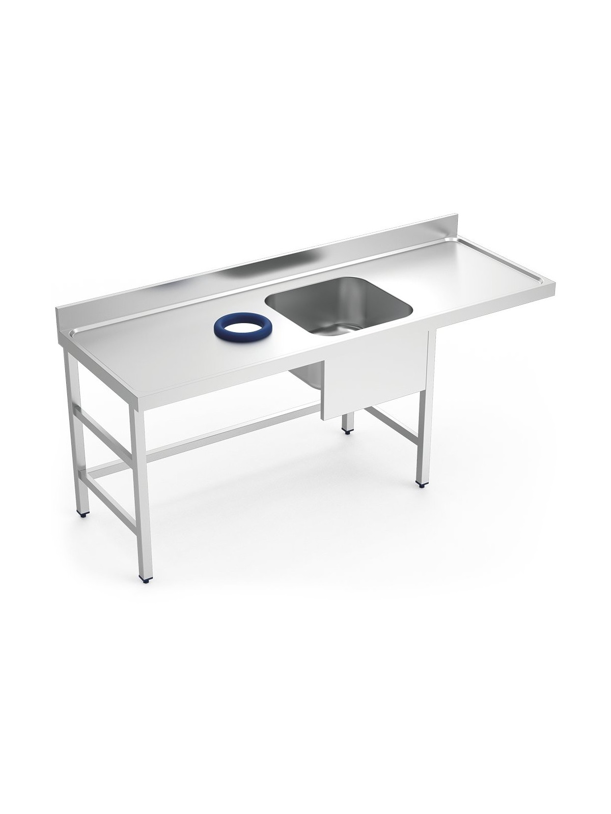 Mesa mural de prelavado s/ent cubeta dcha. 2000x700x850 200x70x85cm