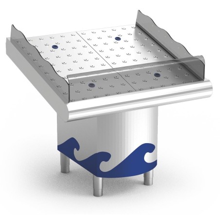 Mostrador de pescadería de 985x950x730/ 98x95x104cm