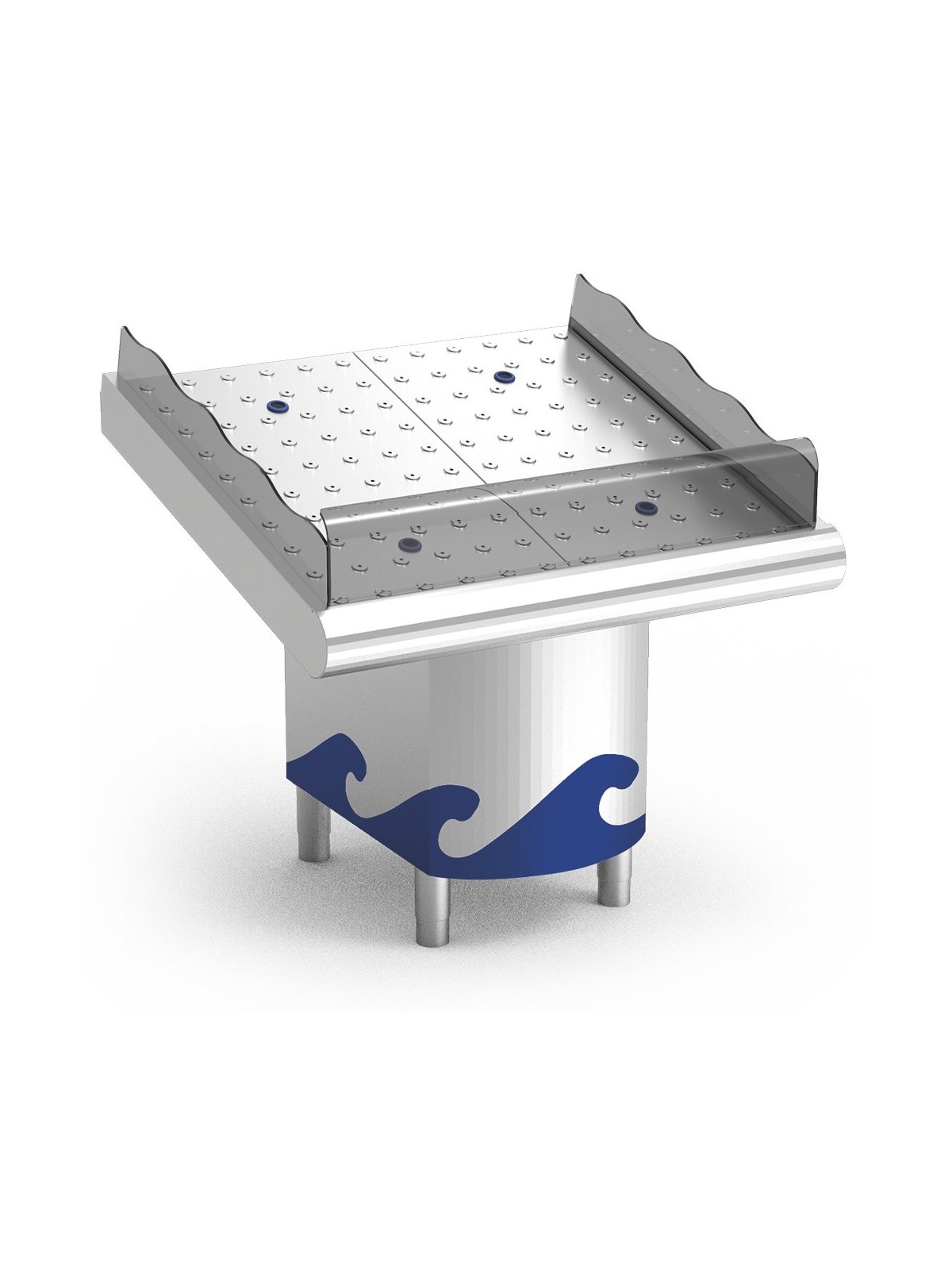 Mostrador de pescadería de 985x950x730/ 98x95x104cm