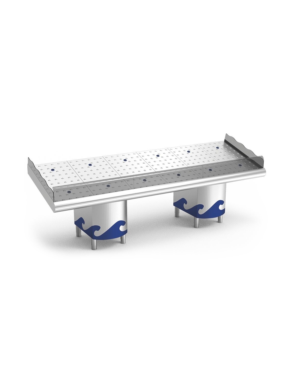 Mostrador de pescadería de 2911x950x730/ 291x95x104cm