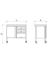 Mesa central para exteriores 100x60x93cm