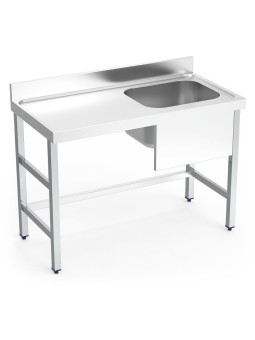 Mesa mural de Chef s/entrep. cubeta dcha 120x60x85cm