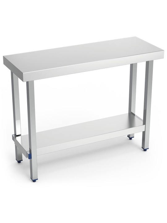 Mesa central plegable c/entrepaño 1100x400x63/ 110x40x86cm