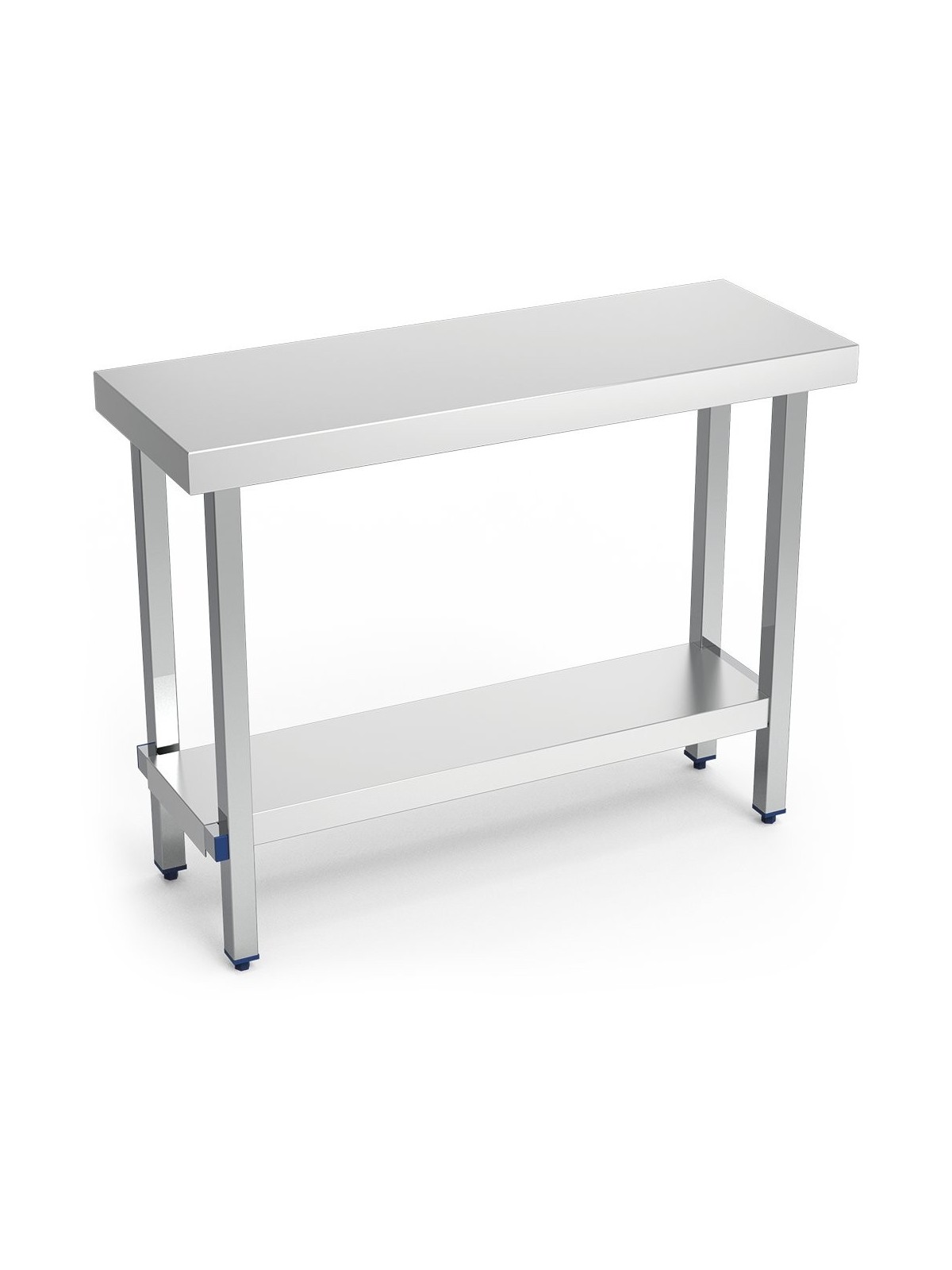 Mesa central plegable c/entrepaño 1100x400x63/ 110x40x86cm