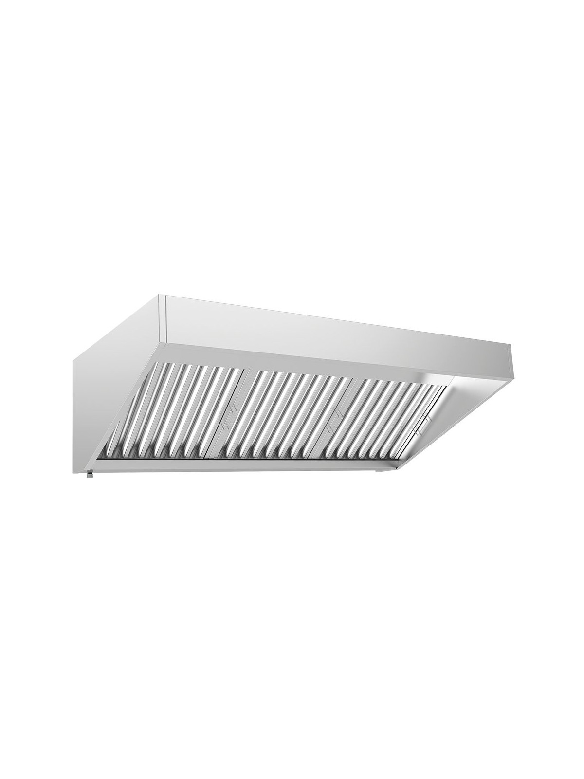 Campana extractora mural de acero inoxidable 98x85x45cm