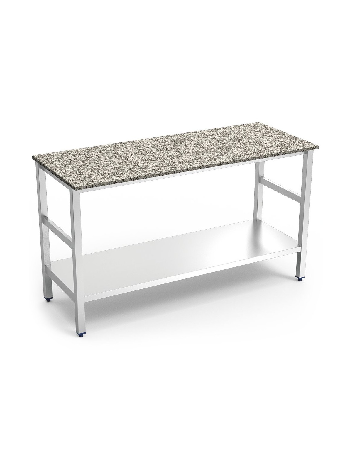 Isla de cocina inox con encimera de granito 100x60x87cm