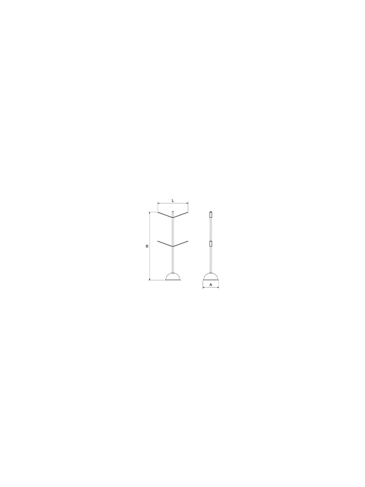 Columna para dispensador de bolsas 55x29x124cm