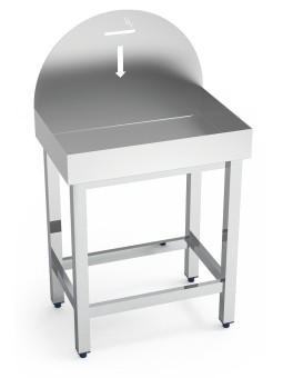 Cenicero inoxidable gran capacidad 60x40x105cm