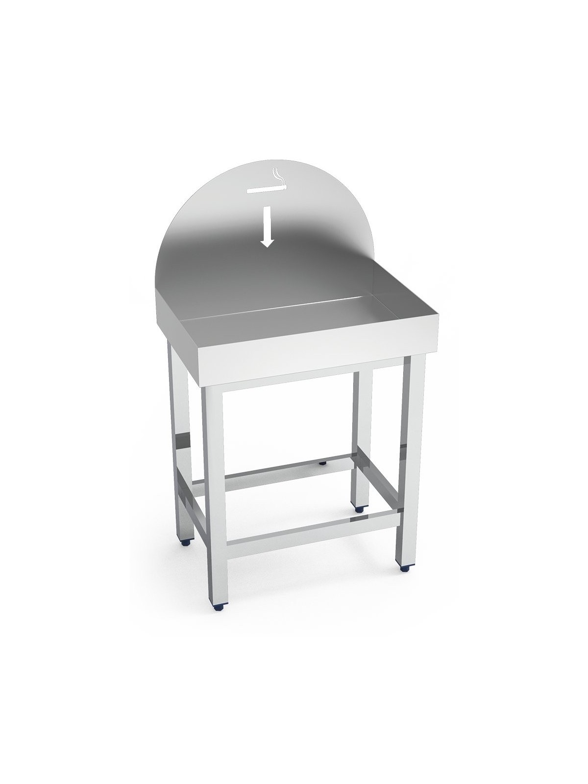 Cenicero inoxidable gran capacidad 60x40x105cm