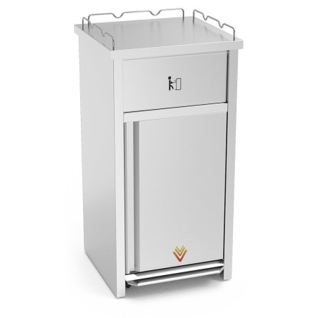 Contenedor para vaciado de bandejas de comida rápida 62x60x125cm