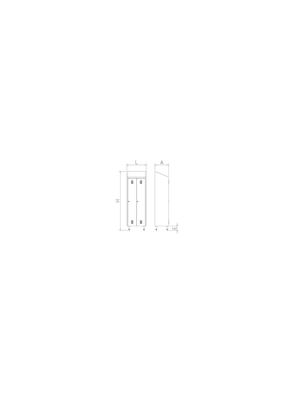 Taquilla grande de 3 puertas de 98x48x201cm